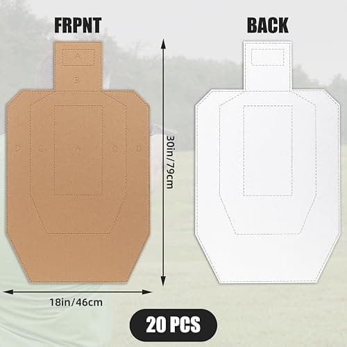 20/25/40/60/100 Pcs Shooting Targets, 30 * 18 inch Thick Cardboard and 1000PCS Target Pasters, Tactical Range Shooting Targets for the Range, Cardboard for Practice thumbnail 3