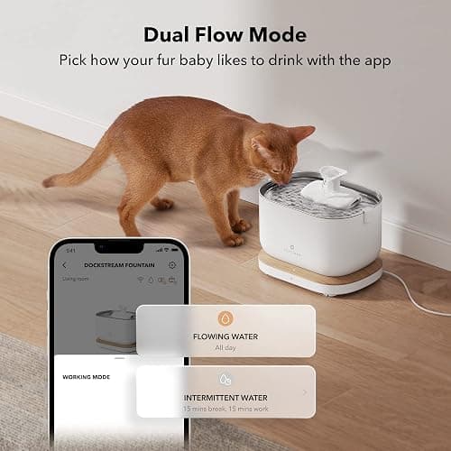 PETLIBRO App-Controlled Cat Water Fountain, Pet Water Fountain with Stainless Steel Tray, Water Fountains for Cats Indoor with Drinking Monitoring, Cat Fountains for Drinking with 2 Wireless Pumps thumbnail 7
