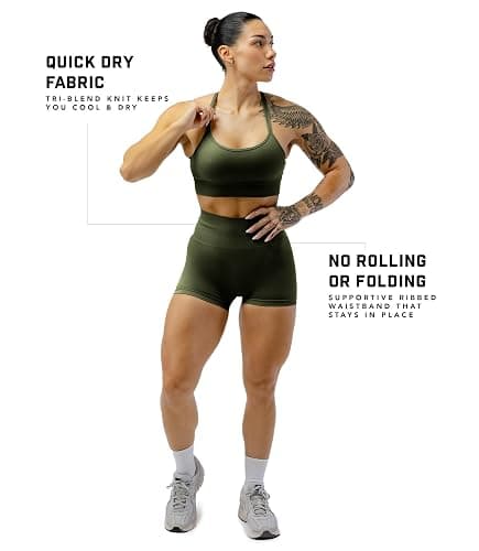 Gymreapers Halo Seamless Shorts for Women - Squat Proof High Waisted Glute Scrunch, Quick Drying Biker, Yoga Running Gym thumbnail 5