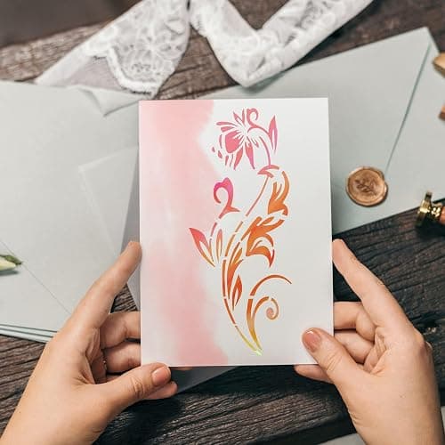 10 Pieces Leaf Floral Painting Stencils Botanical Leaves Reusable DIY Crafts Drawing Templates Stencils for Painting on Wood Wall Canvas Card Home Decor thumbnail 6