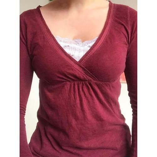 Women Fairy Grunge Aesthetic Shirts Tops Long Sleeve V Neck Tops Girl Basic Slim Fit Blouse Streewear thumbnail 3