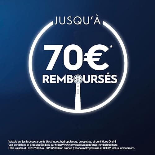 Oral-B Brosse A Dents Electrique iO 6 Noire, 5 Modes De Brossage Dont Blancheur Et Soin Des Gencives, Capteur De Pression, Ecran Interactif, 3 Brossettes De Rechange Oral B, Etui De Voyage, Carton thumbnail 11