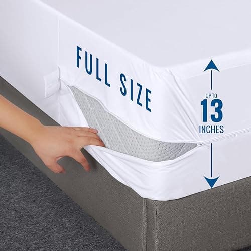 Utopia Bedding Zippered Mattress Encasement Full, 100% Waterproof Bed Bug and Dust Mite Proof Mattress Protector, Absorbent Six-Sided Mattress Cover - 1 - Full thumbnail 4
