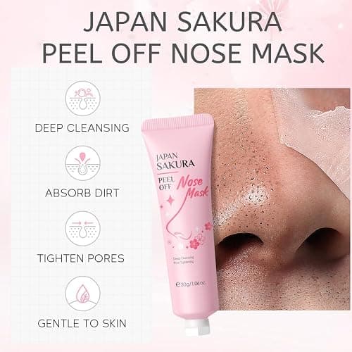 Skincare Kit Sakura Teen Girls Gifts - Skin Care Set Travel Size Toiletries - Sakura Skin Care for Teens 10-12 Hydrating - Teen Facial Kit Gift Set for Women with Bunny Headband（12PCS） - 12PCS thumbnail 3