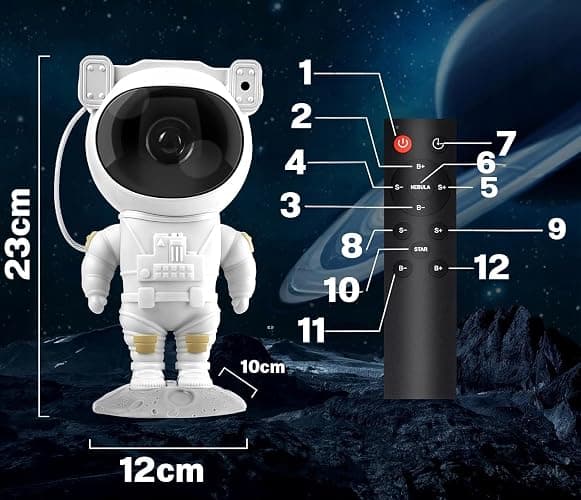 Galaxie Sternenhimmel Astronaut Projektor, Led Weltraum Nachthimmel Lichtprojektor Lampe Mit Timer & Fernbedienung, Sternenlicht Für Schlafzimmer Perfekt Geschenk für Kinder und Erwachsene (8086) thumbnail 8