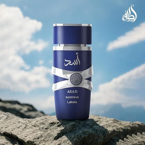 Lattafa Asad Zanzibar - Fresh, Spicy, Vanilla, Coconut - Eau de Parfum Long-Lasting Fragrance for Men, 3.40 Ounce / 100 ml thumbnail 4