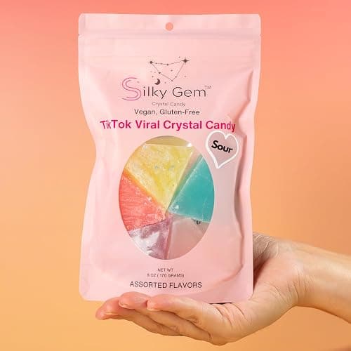 Silky Gem Sour Bites – Mini Crystal Candy with Pixie Sour Sparkle – Crunchy Outside, Soft Inside – Tangy & Sweet Treat – Vegan, Gluten-Free, Nut-Free – Christmas candy 6 oz Bag thumbnail 6