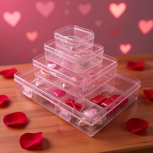 Goodma 24 Pieces Mixed Sizes Rectangular Empty Mini Clear Plastic Organizer | Storage Box Containers, Hinged Lids, For Small Items, Craft Projects thumbnail 6