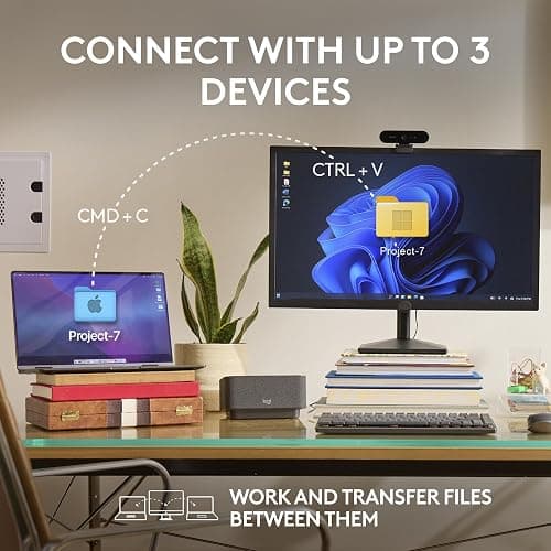 Logitech MX Anywhere 3S Compact Wireless Mouse, Fast Scrolling, 8K DPI Any-Surface Tracking, Quiet Clicks, Programmable Buttons, USB C, Bluetooth, Windows PC, Linux, Chrome, Mac - Pale Grey thumbnail 10