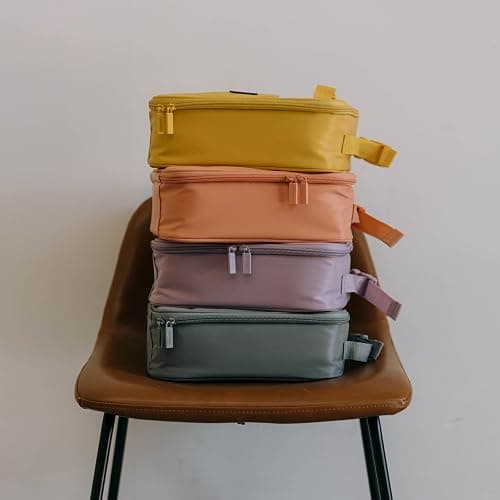 Parker Kids Insulated Waterproof Lunch Box for Children - Customizable Lunch Bag with Durable Hook and Loop Patches, Easy-Open Zippers, Water Bottle Buckle - Sunkissed thumbnail 8