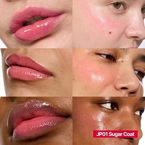 fwee Glowy Jelly Pot + Keychain SET | Dewy Jelly Lip & Blush Color, Tinted Glow Jelly Balm, Dewy Buildable Finish – Sugar Coat (Coral Pink) | 0.14 oz thumbnail 3