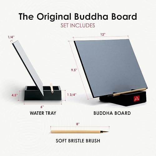 Buddha Board – The Original Water Painting Board for Mindfulness & Creativity – Unique Gift for Artists, Adults & Kids – Mess-Free Zen Art Supplies thumbnail 7