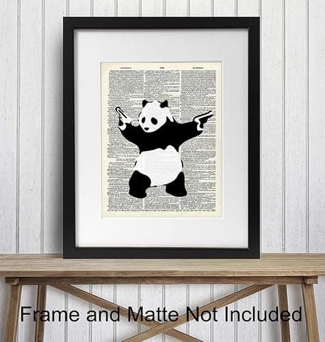 Banksy shooting panda unframed poster thumbnail 2