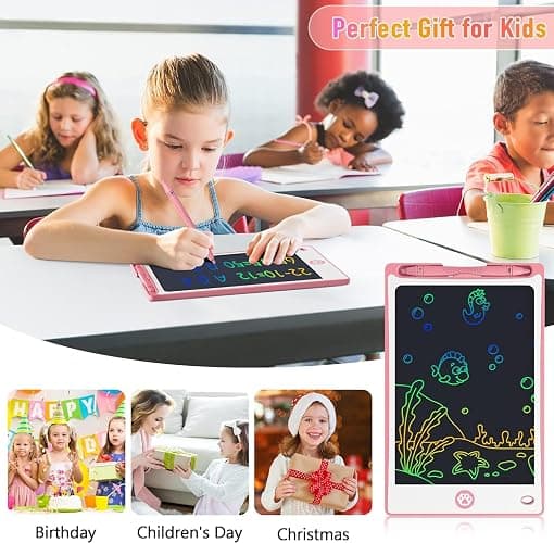 Hockvill LCD Writing Tablet for Kids 8.8 Inch, Toys for Girls Boys Drawing Pad for 3 4 5 6 7 Year Old Kids Toys, Children’s Day Gift Toddler Doodle Board Travel Essentials, Birthday Gift for Children thumbnail 7
