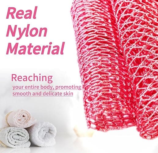 SPMKTBOZAI African Net Sponge Authentic, African Exfoliating Sponge Real African Net Black Owned, African Bath Sponge Back Scrubber, Body Exfoliator Shower Bath Accessories (Pink) thumbnail 5