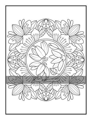 100 Flowers: An Adult Coloring Book with Bouquets, Wreaths, Swirls, Patterns, Decorations, Inspirational Designs, and Much More! thumbnail 40