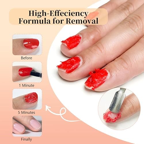 JODSONE Gel Nail Polish Remover Kit - Set with 15ml Gel Nail Polish Remover, Cuticle Oil and Latex Tape, and Complete Remover Manicure Tool Set, No Soaking thumbnail 3