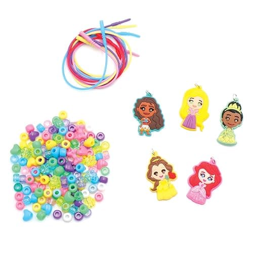 Disney Princess Necklace Activity Case – Jewelry Making Kit with Beads, Charms & Strings – Create Custom Princess Necklaces – Craft Gift for Girls Ages 3+ – Portable Storage Case Included thumbnail 5