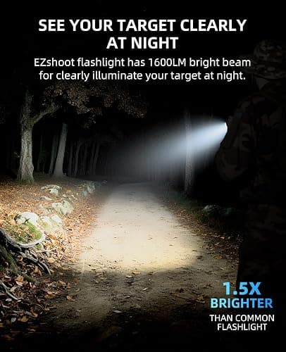 EZshoot 1600 Lumens Rifle Flashlight/IR Illuminator with Green/IR Laser 4-in-1 Combo Magnetic Rechargeable, IR Flashlight for Rifle with Remote Switch, Compatible with Picatinny and M-Rail thumbnail 7