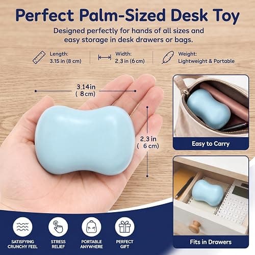 Crunchy Soap Squishy, Realistic TPR Crunchy Squishy Stress Fidget Toy | Crunchy Soap Squishy Toy Relief Sensory Fidget with Satisfying Crush Sound Anxiety Release for Office Desk Adults Teens thumbnail 7
