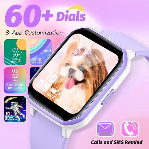 YOUSOKU Kids Smart Watch Girls Boys, Fitness Tracker for Kids, 1.5 Inch DIY Dial, 19 Sport Mode, Sleep Monitor, Pedometers, Heart Rate, IP68 Waterproof, Great Gift for Boys Girls Teens 6-14 thumbnail 2
