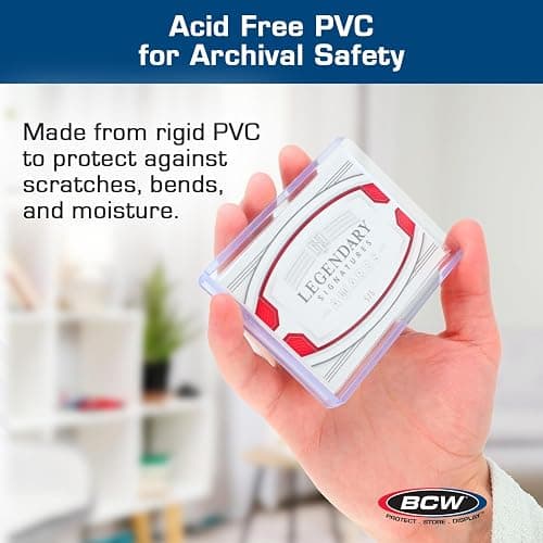 BCW Thick Card Topload Holder | Holds Relic, Patch, and Jersey Cards | Protective Card Sleeves for Collectibles and Trading Cards | Protective Rigid Plastic Display Card Holder (240 pt. / 7 MM) thumbnail 4
