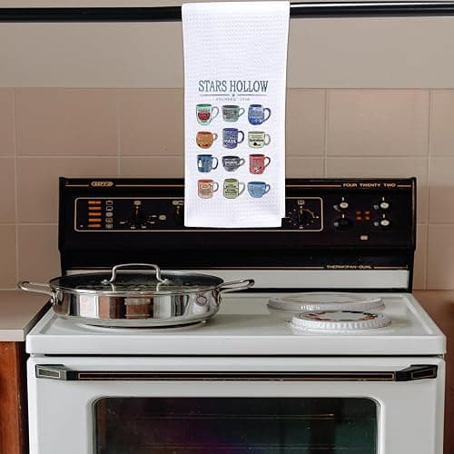 POFULL Luke's Diner Merch TV Show Inspired Gift Housewarming Gift Stars Hollow Founded 1779 Kitchen Towel thumbnail 5