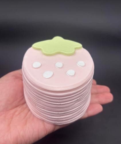 Frozen Butter Textured Strawberry Cake taba Squishy Toy thumbnail 5