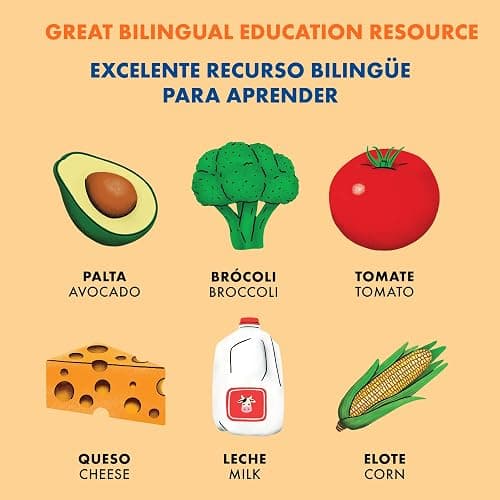 My Big Bilingual Book of First Words: 100+ English-Spanish Words for Animals, Foods, Vehicles, Planets, and More! (Si Sabo Kids) thumbnail 4
