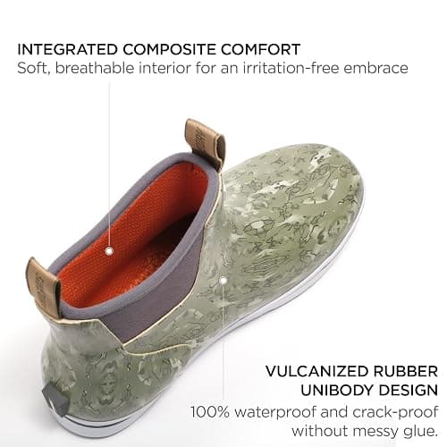 SUREWAY Women's Ankle Fishing Deck Boots for Women,Short Waterproof Neoprene Rubber Rain Boots,Lightweight Garden Work Shoes for Women,Upgraded Slip Resistant,Durable Comfortable thumbnail 4
