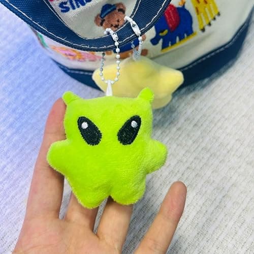 PUCAPOCO Cute Plush Alien Bag Charms Kawaii Cartoon Star Alien Keychain | Purse Charms for Handbags Backpack Women Girls Halloween Christmas Gift thumbnail 3