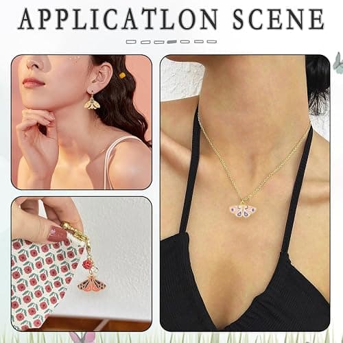 Spritewelry Enamel Butterfly Charms for Jewelry Making Alloy Colorful Butterfly Insect Enamel Charms Gothic Style Metal Moths Earrings Pendants for DIY Necklace Earrings thumbnail 3