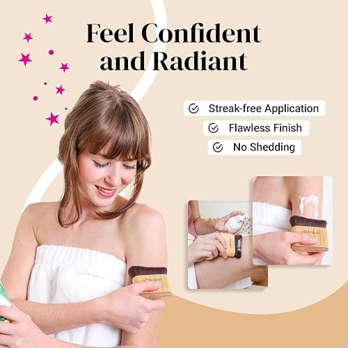 Keshima Self Tanner Brush, Large Tanning Brush for Face and Body, Kabuki Tan Applicator for Smooth and Even Coverage thumbnail 3