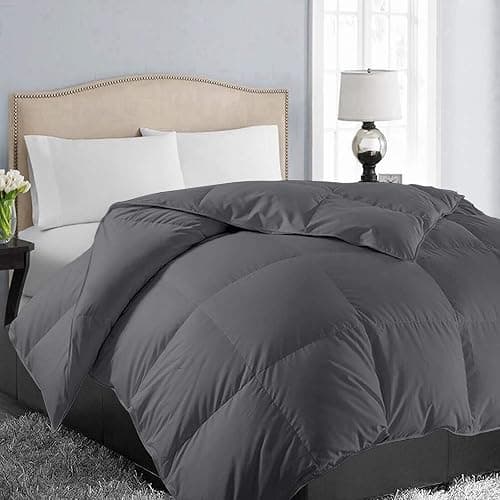EASELAND Down Alternative Comforter Twin Size- Quilted Duvet Insert for All Seasons, Soft Cozy with Corner Tabs, Summer Winter Warm Bedding, Charcoal Grey 64x88 - Image 1