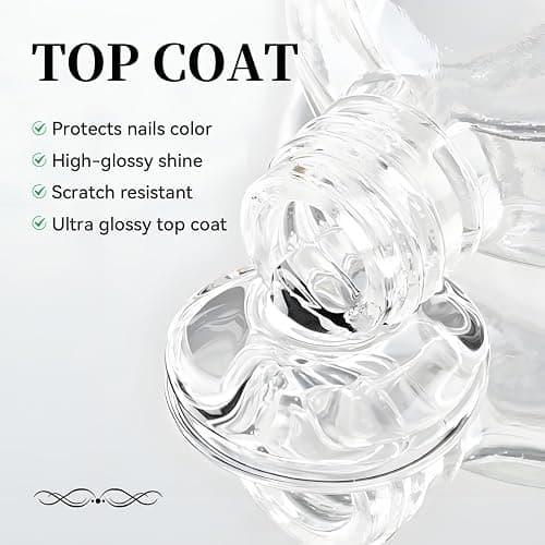 OpenLive 16.5ml Top Coat Clear Nail Polish, Quick Dry High Gloss Shine Large Volume Top Coat, Long Wear and Scratch Resistant for Women Salon DIY Nail Art thumbnail 2