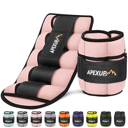 APEXUP 10lbs/Pair Adjustable Ankle Weights for Women and Men, Modularized Leg Weight Straps for Yoga, Walking, Running, Aerobics, Gym - Image 1