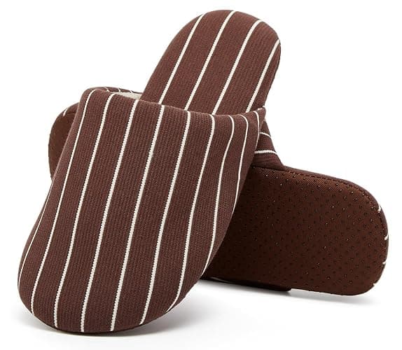 Epsion Linen Slippers for Women Japanese Style House Shoes Fleece Lining Soft Sole Anti-Skid thumbnail 4