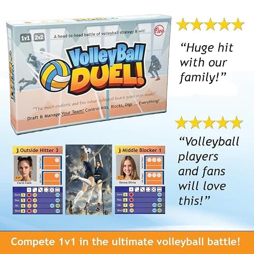 Volleyball Duel | Action & Strategy Volleyball Board Game | 2 Players thumbnail 4