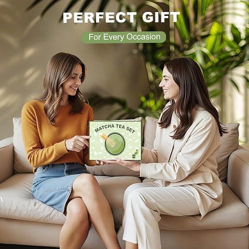Dayacoco Matcha Whisk Set, Ceramic Matcha Kit Set Includes Bowl with Spout, Matcha Whisk, Holder, Bamboo Scoop and Sifter, 5 pcs Matcha Tea Kit for Matcha Beginner and Lovers, Gift Christmas, Birthday thumbnail 7