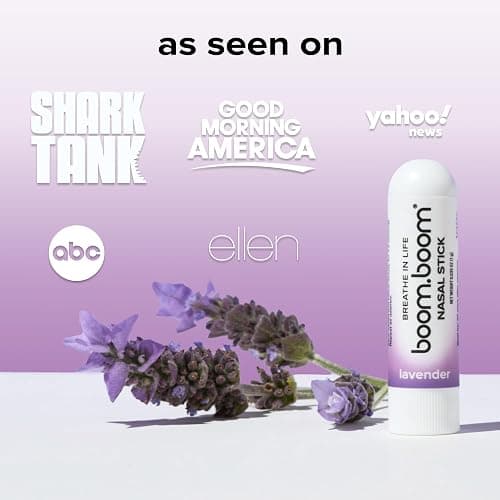 BoomBoom Nasal Stick | Vapor Flow Technology | Cool Refreshing Sensation | Natural Mood Boost | Simple Ingredients | Essential Oils + Menthol Inhaler (Lavender) thumbnail 6