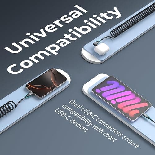 SMALLRIG USB C to USB C Coiled Data Cable (Straight to Angled), 90 Degree USB C Cable 20Gbps High Speed Data Transfer, Support PD 100W Fast Charging, for iPhone, Laptops and Cameras etc. - 4792 thumbnail 5