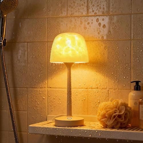 Peledic Waterproof Shower Lamp, Spa-Like Bathroom Light, Rechargeable Cordless Lamp with Touch & Remote Control, 16 Color Ocean Wave Projector, Shower Light for Inside Shower & Bathtub thumbnail 9