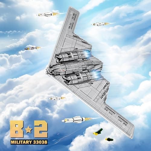 Reobrix Fighter Jet Building Set 33038, B2 Military Bomber Plane for Adults, Aviation Airplane Cool Jet Model Collection for Boys,Ideal Gifts for Kids 14+, Men and Military Fans thumbnail 4