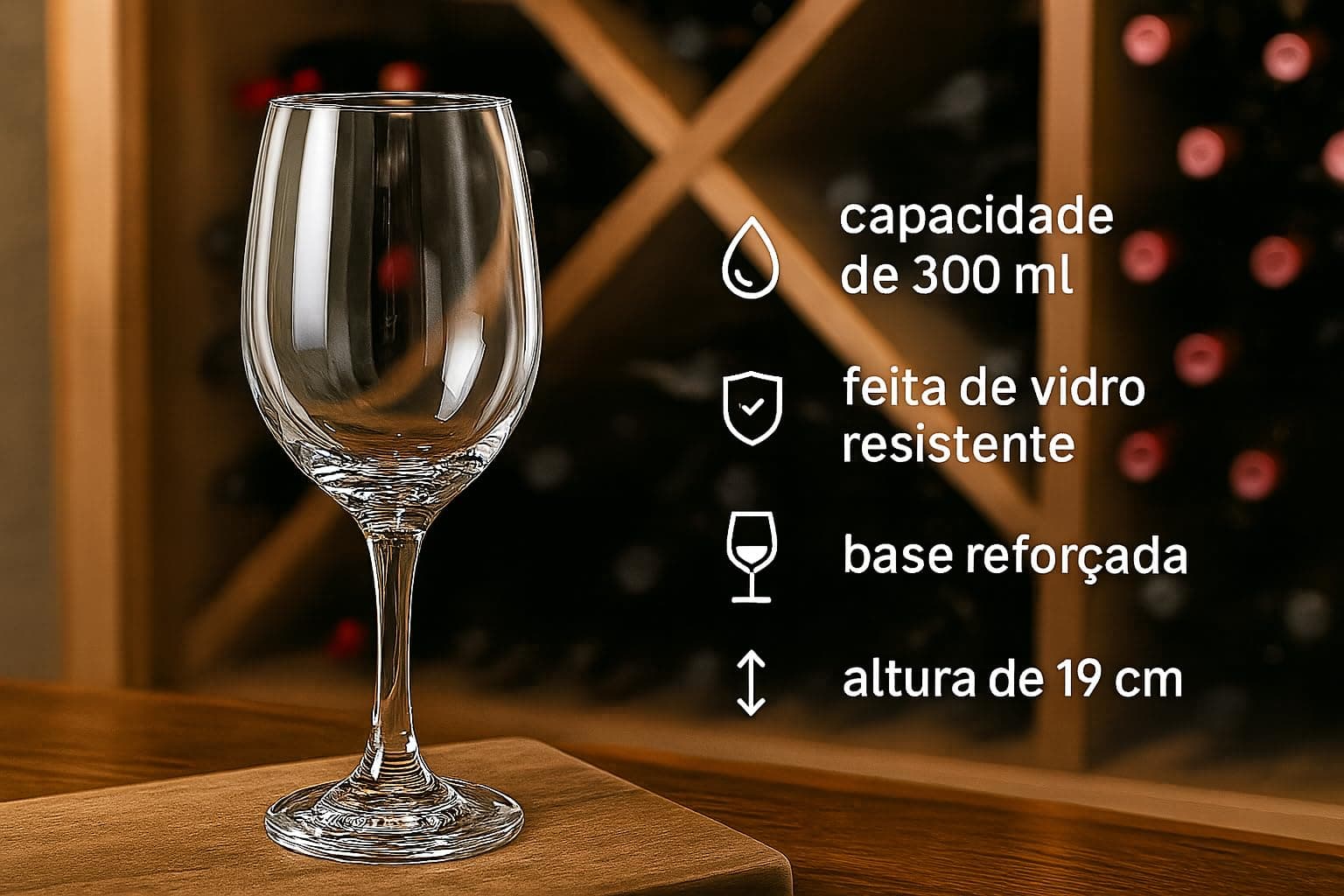 Taça de Vinho Luxo 330ml – Conjunto com 6 Unidades | Vidro Fino e Resistente | Ideal para Vinhos Tintos e Brancos | Sofisticação para Jantares e Eventos Elegantes thumbnail 6