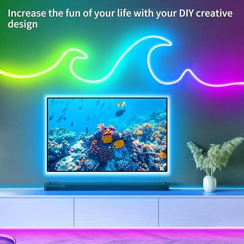 100FT RGB LED neon Rope Lights LED neon Lights with Remote/APP Control 24V IP65 Waterproof Flexible Neon LED Strip Lights for Bedroom Room Outdoors Decor（2 Rolls of 50ft） thumbnail 3