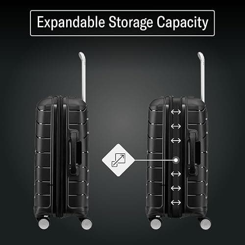 Samsonite Freeform Large Checked Luggage with Dual 360° Spinner Wheels - TSA Lock, Airline-Approved - Lightweight Durable Polypropylene Expandable Hardshell - Light Grey thumbnail 5