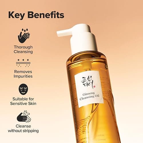 Beauty of Joseon Ginseng Cleansing Oil Waterproof Makeup Remover for Sensitive, Acne-Prone Facial Skin. Korean Skin Care for Men and Women, 210ml, 7.1 fl.oz thumbnail 5