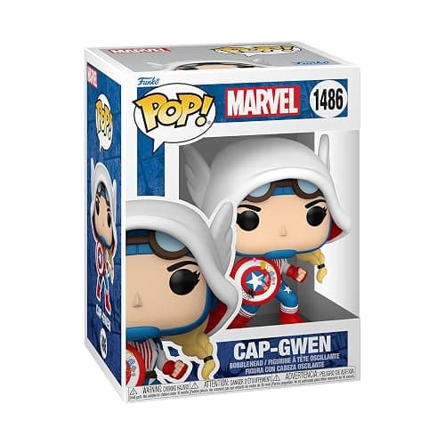 Funko Pop! Marvel: Spider-Gwen - Cap-Gwen - Marvel Comics - Collectable Vinyl Figure - Gift Idea - Official Merchandise - Toys for Kids & Adults - Model Figure for Collectors - Image 1