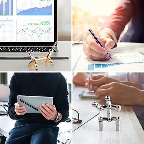 HKDGYHON Toy Pen, Decompression Magnetic Metal Pen, Multifunction Writing Magnet Ballpoint Pen, Gift for Kids or Friends (Colorful) thumbnail 5