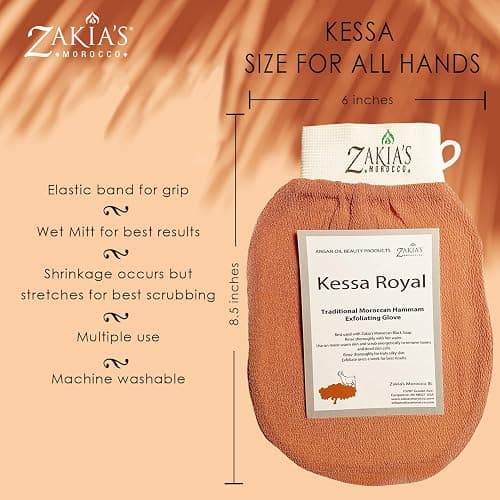 Original Kessa Exfoliating Glove - Lively Pink - Microdermabrasion Exfoliating Mitts, Removes unwanted dead skin, dirt and grime and Keratosis Pilaris. Great for spray tan removal. 1 unit thumbnail 4